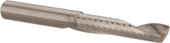 Accupro - 8mm Cutting Diam x 38mm Length of Cut, 1 Flute, Upcut Spiral Router Bit - Uncoated, Right Hand Cut, Solid Carbide, 76mm OAL x 8mm Shank Diam, Single Edge, 22° Helix Angle - Americas Industrial Supply