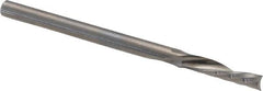 Accupro - 1/8" Cutting Diam x 1/2" Length of Cut, 1 Flute, Downcut Spiral Router Bit - Uncoated, Right Hand Cut, Solid Carbide, 2" OAL x 1/8" Shank Diam, Single Edge, 21° Helix Angle - Americas Industrial Supply