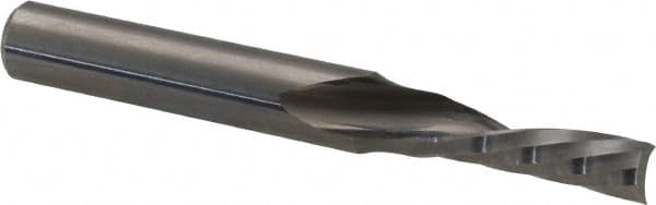 Accupro - 3/16" Cutting Diam x 5/8" Length of Cut, 1 Flute, Downcut Spiral Router Bit - Uncoated, Right Hand Cut, Solid Carbide, 2" OAL x 1/4" Shank Diam, Single Edge, 21° Helix Angle - Americas Industrial Supply