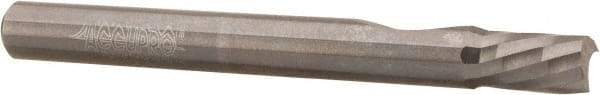 Accupro - 1/4" Cutting Diam x 3/8" Length of Cut, 1 Flute, Downcut Spiral Router Bit - Uncoated, Right Hand Cut, Solid Carbide, 2-1/2" OAL x 1/4" Shank Diam, Single Edge, 21° Helix Angle - Americas Industrial Supply