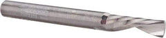 Accupro - 1/4" Cutting Diam x 3/4" Length of Cut, 1 Flute, Downcut Spiral Router Bit - Uncoated, Right Hand Cut, Solid Carbide, 2-1/2" OAL x 1/4" Shank Diam, Single Edge, 21° Helix Angle - Americas Industrial Supply