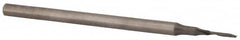 Accupro - 1mm Cutting Diam x 5mm Length of Cut, 1 Flute, Upcut Spiral Router Bit - Uncoated, Right Hand Cut, Solid Carbide, 57mm OAL x 3mm Shank Diam, Single Edge, 21° Helix Angle - Americas Industrial Supply