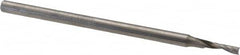 Accupro - 2mm Cutting Diam x 6mm Length of Cut, 1 Flute, Upcut Spiral Router Bit - Uncoated, Right Hand Cut, Solid Carbide, 57mm OAL x 3mm Shank Diam, Single Edge, 21° Helix Angle - Americas Industrial Supply