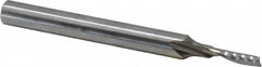 Accupro - 3mm Cutting Diam x 12mm Length of Cut, 1 Flute, Upcut Spiral Router Bit - Uncoated, Right Hand Cut, Solid Carbide, 64mm OAL x 6mm Shank Diam, Single Edge, 21° Helix Angle - Americas Industrial Supply