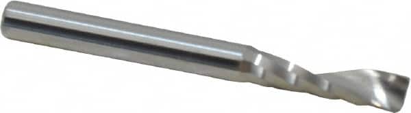 Accupro - 4mm Cutting Diam x 15mm Length of Cut, 1 Flute, Upcut Spiral Router Bit - Uncoated, Right Hand Cut, Solid Carbide, 40mm OAL x 4mm Shank Diam, Single Edge, 21° Helix Angle - Americas Industrial Supply