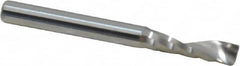 Accupro - 4mm Cutting Diam x 15mm Length of Cut, 1 Flute, Upcut Spiral Router Bit - Uncoated, Right Hand Cut, Solid Carbide, 40mm OAL x 4mm Shank Diam, Single Edge, 21° Helix Angle - Americas Industrial Supply