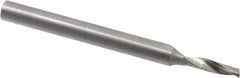 Accupro - 5mm Cutting Diam x 20mm Length of Cut, 1 Flute, Upcut Spiral Router Bit - Uncoated, Right Hand Cut, Solid Carbide, 95mm OAL x 8mm Shank Diam, Single Edge, 21° Helix Angle - Americas Industrial Supply