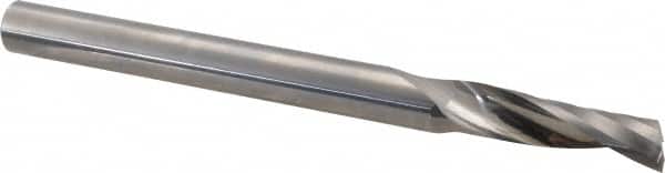 Accupro - 12mm Cutting Diam x 40mm Length of Cut, 1 Flute, Upcut Spiral Router Bit - Uncoated, Right Hand Cut, Solid Carbide, 150mm OAL x 12mm Shank Diam, Single Edge, 21° Helix Angle - Americas Industrial Supply