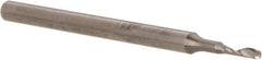 Accupro - 1/8" Cutting Diam x 1/4" Length of Cut, 1 Flute, Upcut Spiral Router Bit - Uncoated, Right Hand Cut, Solid Carbide, 2" OAL x 1/8" Shank Diam, Single Edge, 21° Helix Angle - Americas Industrial Supply