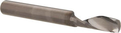 Accupro - 1/4" Cutting Diam x 3/4" Length of Cut, 1 Flute, Upcut Spiral Router Bit - Uncoated, Right Hand Cut, Solid Carbide, 2-1/2" OAL x 1/4" Shank Diam, Single Edge, 21° Helix Angle - Americas Industrial Supply