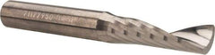 Accupro - 3/8" Cutting Diam x 1-1/8" Length of Cut, 1 Flute, Upcut Spiral Router Bit - Uncoated, Right Hand Cut, Solid Carbide, 3" OAL x 3/8" Shank Diam, Single Edge, 21° Helix Angle - Americas Industrial Supply