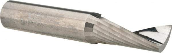 Accupro - 1/2" Cutting Diam x 1" Length of Cut, 1 Flute, Upcut Spiral Router Bit - Uncoated, Right Hand Cut, Solid Carbide, 3" OAL x 1/2" Shank Diam, Single Edge, 21° Helix Angle - Americas Industrial Supply