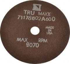 Tru-Maxx - 4" 60 Grit Aluminum Oxide Cutoff Wheel - 1/32" Thick, 1/2" Arbor, 9,070 Max RPM, Use with Stationary Tools - Americas Industrial Supply