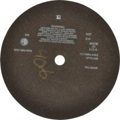 Tru-Maxx - 12" 46 Grit Aluminum Oxide Cutoff Wheel - 3/32" Thick, 1" Arbor, 3,024 Max RPM, Use with Stationary Tools - Americas Industrial Supply