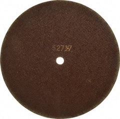 Norton - 10" 80 Grit Aluminum Oxide Cutoff Wheel - 1/16" Thick, 5/8" Arbor, 4,585 Max RPM, Use with Angle Grinders - Americas Industrial Supply