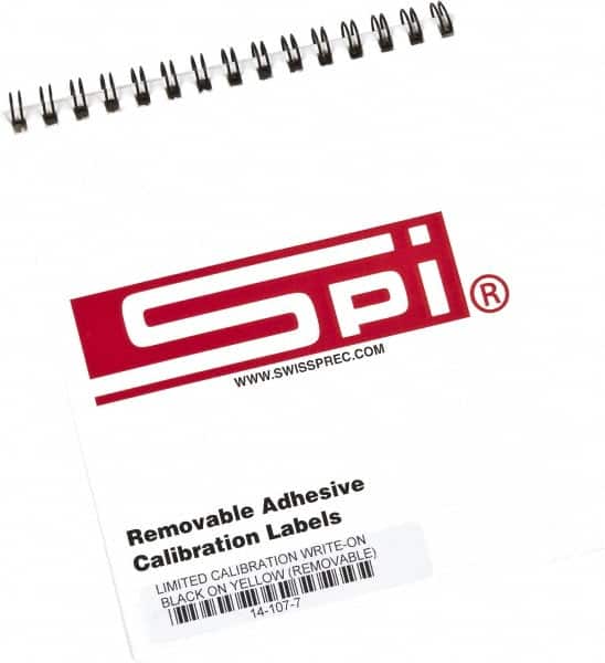 SPI - Inspection Label - Legend: Limited Calibration, English, Black & Yellow, 2" Long x 1/2" High, No Coating - Americas Industrial Supply