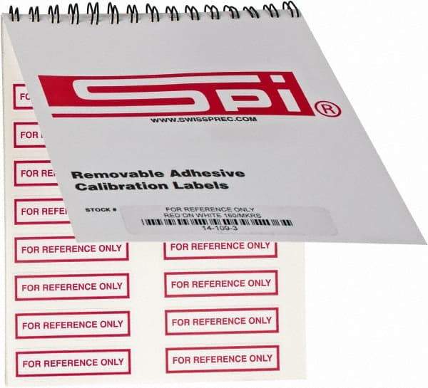 SPI - Inspection Label - Legend: For Reference Only, English, Red & White, 2" Long x 1/2" High, No Coating - Americas Industrial Supply