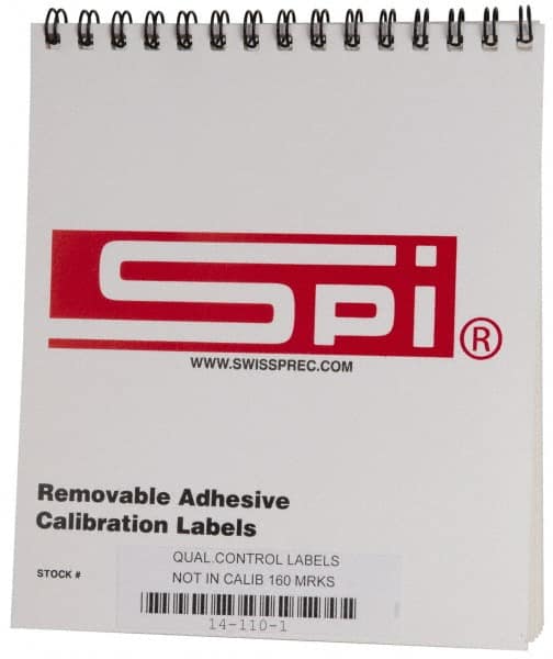 SPI - Inspection Label - Legend: Not In Calibration System, English, Red & White, 2" Long x 1/2" High, No Coating - Americas Industrial Supply
