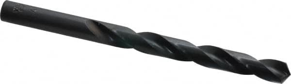 Hertel - Letter V 118° High Speed Steel Jobber Drill - Oxide Finish, Right Hand Cut, Spiral Flute, Straight Shank, 5" OAL, Standard Point - Americas Industrial Supply