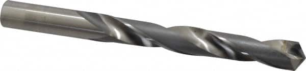 Made in USA - 45/64" 118° Carbide-Tipped Jobber Drill - Bright Finish, Right Hand Cut, Spiral Flute, Tanged Shank, 7-5/8" OAL, Standard Point - Americas Industrial Supply