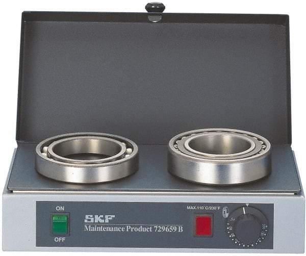 SKF - 16" Long x 10 Wide x 5" High, 110 Volt Hot Plate - 120 to 390°F, 1 Burner, 1000 Watt - Americas Industrial Supply