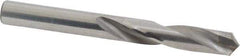 Made in USA - 19/64" 118° Spiral Flute Carbide-Tipped Screw Machine Drill Bit - Bright Finish, Right Hand Cut, 1-5/8" Flute Length, 2-13/16" OAL, Standard Point, Straight Shank - Americas Industrial Supply