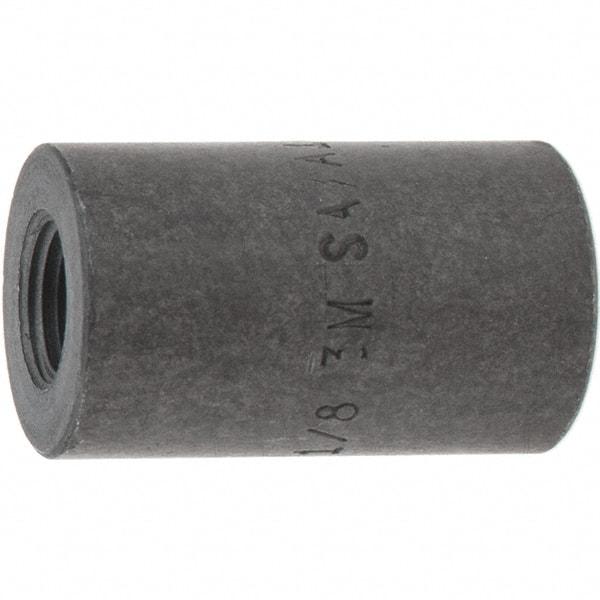 Made in USA - Size 1/8", Class 3,000, Forged Carbon Steel Black Pipe Coupling - 3,000 psi, Threaded End Connection - Americas Industrial Supply