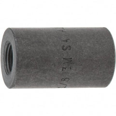 Made in USA - Size 1/8", Class 3,000, Forged Carbon Steel Black Pipe Coupling - 3,000 psi, Threaded End Connection - Americas Industrial Supply
