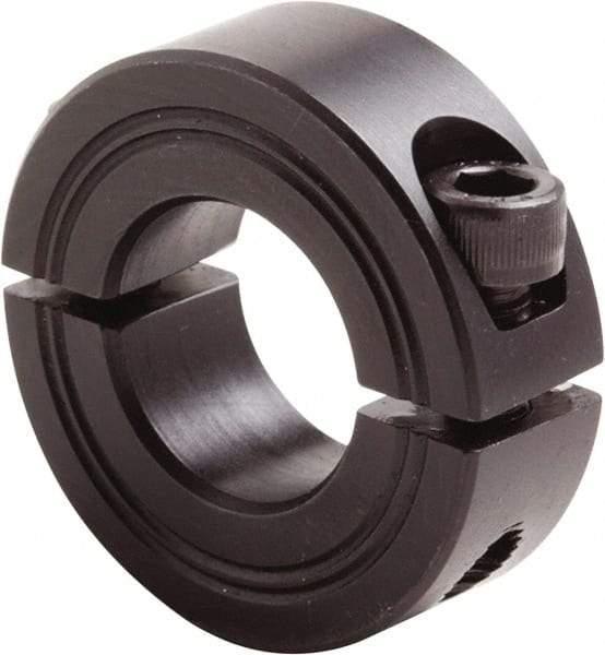 Climax Metal Products - 19mm Bore, Steel, Two Piece Clamp Collar - 1-5/8" Outside Diam - Americas Industrial Supply