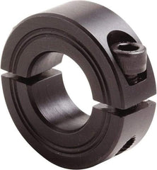 Climax Metal Products - 23mm Bore, Steel, Two Piece Clamp Collar - 1-7/8" Outside Diam - Americas Industrial Supply