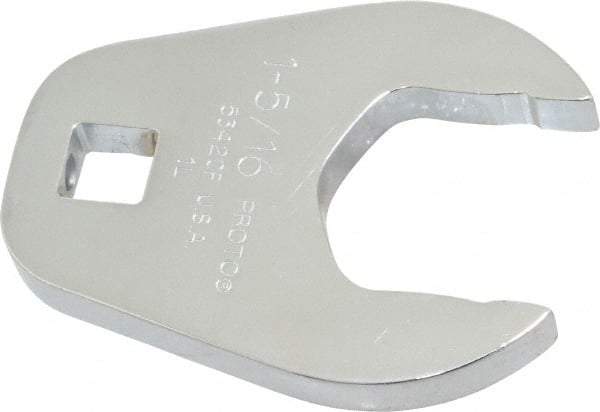 Proto - 1-5/16" 1/2" Drive Full Polish Chrome Open End Crowfoot Wrench - 2-19/32" Head Diam x 3/8" Head Thickness, 2-39/64" OAL - Americas Industrial Supply