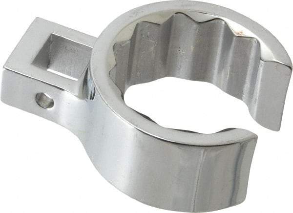 Proto - 1-7/16" 12 Point 1/2" Drive Full Polish Chrome Flare Nut Crowfoot Wrench - 2" Head Diam x 15/16" Head Thickness, 2.63" OAL - Americas Industrial Supply