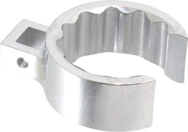 Proto - 1-3/4" 12 Point 1/2" Drive Full Polish Chrome Flare Nut Crowfoot Wrench - 2-3/8" Head Diam x 1" Head Thickness, 3.06" OAL - Americas Industrial Supply