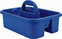 Quantum Storage - Tool Box Polypropylene Tool Caddy - 18-1/4" Wide x 13-3/8" Deep x 9-1/8" High, Blue, For Home, Shop, Garden - Americas Industrial Supply
