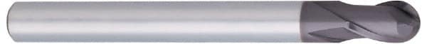 OSG - 12mm Diam, 18mm LOC, 2 Flute Solid Carbide Ball End Mill - WXS Finish, Single End, 110mm OAL, 12mm Shank Diam, Spiral Flute - Americas Industrial Supply