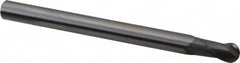 OSG - 8mm Diam, 12mm LOC, 2 Flute Solid Carbide Ball End Mill - WXS Finish, Single End, 100mm OAL, 8mm Shank Diam, Spiral Flute - Americas Industrial Supply