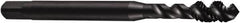 DORMER - 5/8-11 UNC 3 Flute 3B Modified Bottoming Spiral Flute Tap - Powdered Metal, Oxide Finish, 3-13/16" OAL, Right Hand Flute, Right Hand Thread, H3, Series E028 - Americas Industrial Supply