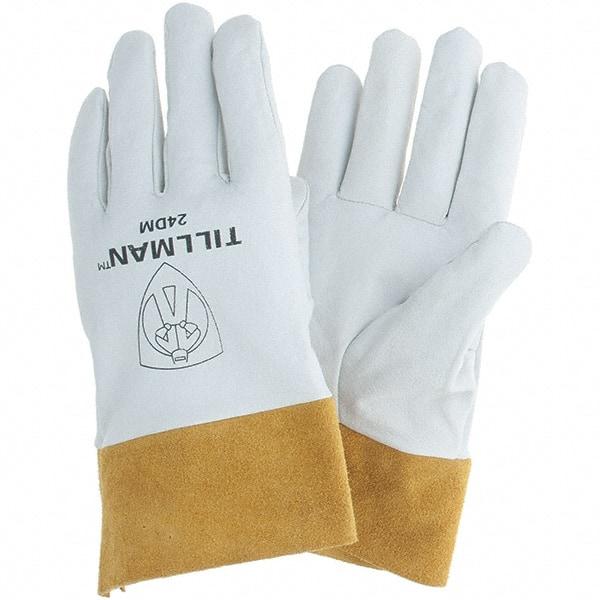 TILLMAN - Welder's & Heat Protective Gloves - 2"CUFF WHT/GLD MED 1PR KIDSKIN TIG WELDING GLV - Americas Industrial Supply