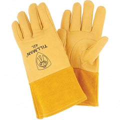 TILLMAN - Welder's & Heat Protective Gloves - MP(L) TOP GRAIN PIGSKIN,4" CUFF GLOVES - Americas Industrial Supply
