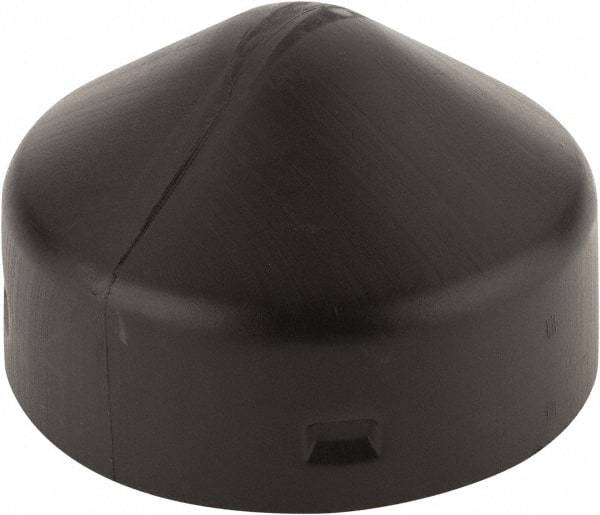 Eagle - 6-1/2" Wide x 6-1/2" Deep x 6-1/2" High, 5-5/8" Bollard Cap - Black, HDPE, 1 Lb, Smooth Surface - Americas Industrial Supply