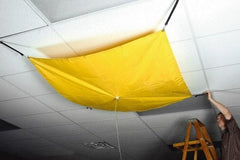 UltraTech - 4' Diam, Square Roof Leak Diverter - 12' Long x 12' Wide x 10 mil Thick, Yellow - Americas Industrial Supply