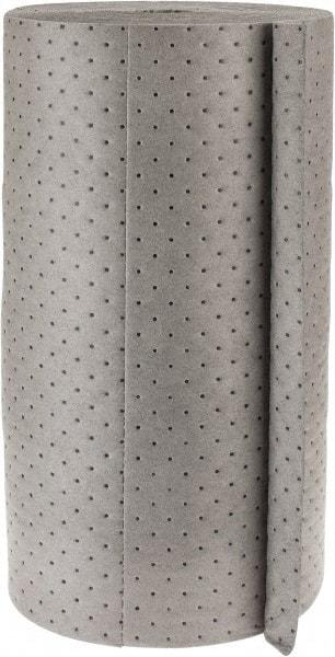 Brady SPC Sorbents - 49 Gal Capacity per Package, Universal Roll - 150' Long x 30" Wide, Gray, Polypropylene - Americas Industrial Supply