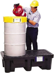 UltraTech - 66 Gal Sump, 1,500 Lb Capacity, 2 Drum, Polyethylene Spill Deck or Pallet - 53" Long x 29" Wide x 16-1/2" High, Inline Drum Configuration - Americas Industrial Supply