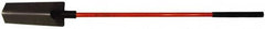 NUPLA - 14" High x 4-3/4" Wide Tapered Steel Spade - 48" Long Fiberglass Straight Handle, Turned - Americas Industrial Supply