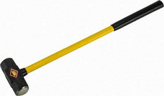 NUPLA - 8 Lb Head, 32" Long Sledge Hammer - Steel Head, 6-3/8" Long Head, Fiberglass Handle - Americas Industrial Supply