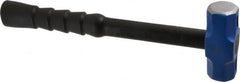 NUPLA - 2 Lb Head, 14" Long Soft Steel Safety Sledge Hammer - Steel Head, 1-1/4" Face Diam, 3" Long Head, Fiberglass Handle - Americas Industrial Supply