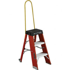 2-Step Ladder: Fiberglass, Type IAA, 2' OAH 375 Lb Capacity, 17-3/8″ Base Width