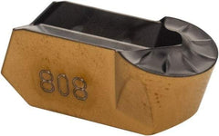 Iscar - 840GIMY Grade IC808, 8mm Cutting Width Carbide Grooving Insert - 4mm Max Depth of Cut, Neutral, 4mm Corner Radius, TiAlN Finish - Americas Industrial Supply