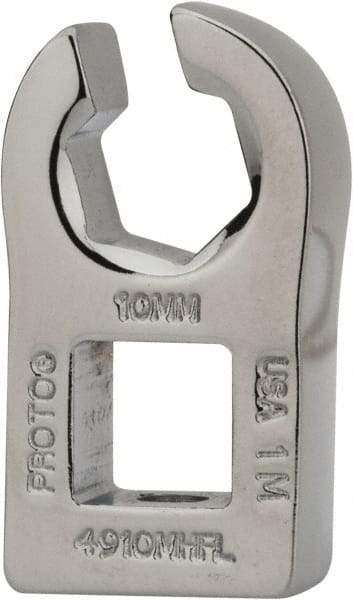 Proto - 3/4" 6 Point 3/8" Drive Chrome Flare Nut Crowfoot Wrench - 0.77" Head Diam x 1/4" Head Thickness, 1-15/16" OAL - Americas Industrial Supply