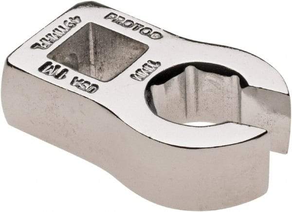 Proto - 11mm 6 Point 3/8" Drive Chrome Flare Nut Crowfoot Wrench - 15/16" Head Diam x 1/4" Head Thickness, 1-1/2" OAL - Americas Industrial Supply